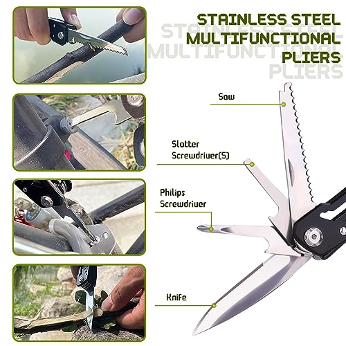 14-in-1 Multitool Pliers with Free Whistle