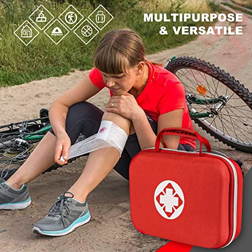 299PC Portable Red First Aid Kit - Camping, Hiking, Emergency