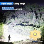 Goreit Rechargeable Flashlight: 200000 Lumens, IP67 Waterproof