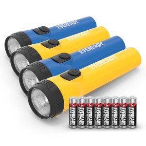 4-Pack EVEREADY LED Flashlights, Emergencies/Camping, AA Batteries Included