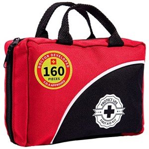 First Aid Kit for Home/Business | HSA/FSA Eligible | Emergency, Camping, Travel - 160 Pieces