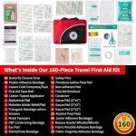 First Aid Kit for Home/Business | HSA/FSA Eligible | Emergency, Camping, Travel - 160 Pieces