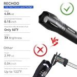RECHOO 4-Pack Tactical Zoomable LED Flashlights