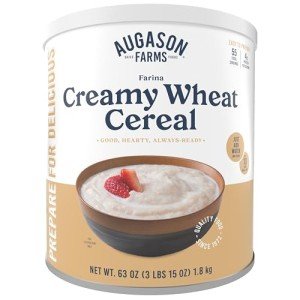 Augason Farms Creamy Wheat Cereal Can - 55 Servings