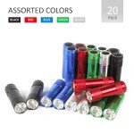 20-Pack Aluminum 6-LED Flashlights with Lanyards