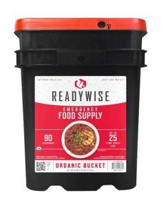 ReadyWise 90 Servings Organic Freeze-Dried Food Bucket