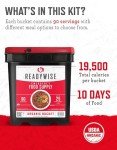 ReadyWise 90 Servings Organic Freeze-Dried Food Bucket