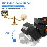Rechargeable 1200 Lumen Waterproof LED Headlamp Set