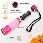 Glow-in-the-Dark Mini LED Flashlights - 3-Pack