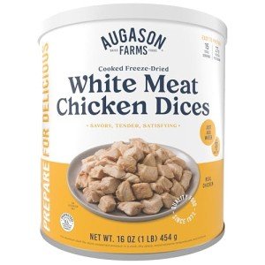 Augason Farms Freeze-Dried Chicken Dices, 15 Servings