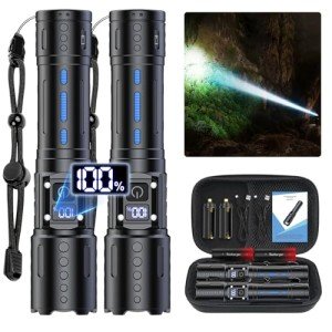 Super Bright 20,000 Lumen Rechargeable Tactical Flashlights