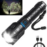 High Lumens Rechargeable Tactical Flashlight for Emergencies