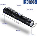 20 Mini LED Pen Flashlights for Easy Carry