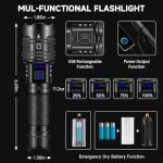 High Lumens Rechargeable Tactical Flashlight for Emergencies