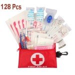 128-Piece Portable First Aid Kit for Emergencies