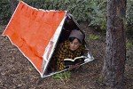 Outdoor Emergency Tube Tent with Steel Pegs