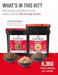 ReadyWise Survival Meals Bucket: Chicken, Beef, Pork, Rice