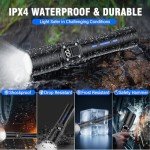 High Lumens Rechargeable Tactical Flashlight for Camping