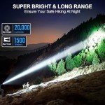 Super Bright Rechargeable Tactical Flashlight with 6 Modes