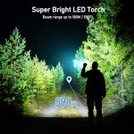 Blukar Rechargeable 2000L Bright LED Flashlight