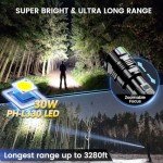 High Lumens Rechargeable LED Flashlight - 10H Use