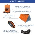 Lightweight 2-Person Survival Tent with Paracord Bracelets