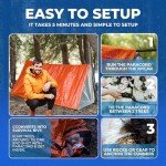Lightweight 2-Person Survival Tent with Paracord Bracelets