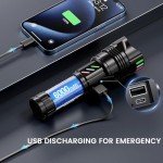 High Lumens Rechargeable LED Flashlight - 10H Use