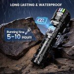 High Lumens Rechargeable LED Flashlight - 10H Use