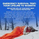 Lightweight 2-Person Survival Tent with Paracord Bracelets