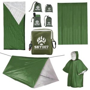 2-Person Emergency Mylar Survival Kit with Essentials