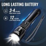 TrixHub 2-Pack Super Bright Rechargeable Flashlights