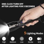 TrixHub 2-Pack Super Bright Rechargeable Flashlights