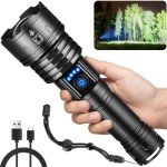 Super Bright Rechargeable Tactical Flashlight, 990000LM