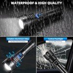 Super Bright Rechargeable Tactical Flashlight, 990000LM