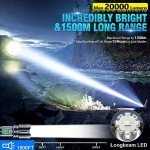 Hoxida 20000 Lumen Rechargeable Waterproof LED Flashlight