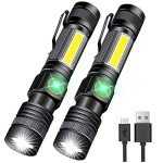 Hoxida Rechargeable Magnetic LED Tactical Flashlight