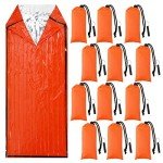 Emergency Thermal Blanket Bivvy Bag Set (12)