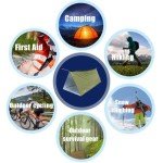 Survival Shelter Tent Kit with Whistle and String