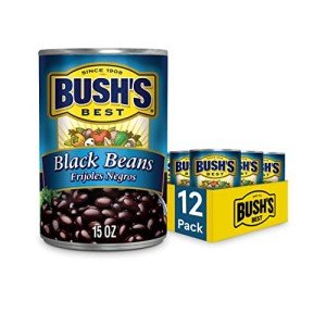 BUSH'S Best Black Beans, Plant-Based Protein, 12-Pack