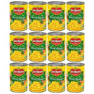 Del Monte Canned Diced Mango in Syrup, 12 Pack