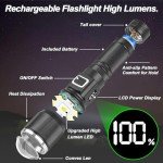 Rechargeable 1300 Lumen Waterproof Flashlight Set