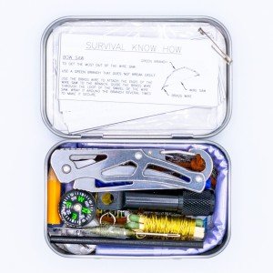54-Piece Survival Tin Kit for Camping & Emergencies