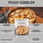 Peak Refuel Peach Cobbler | Real Ingredients | Ready in Minutes | Just Add Water | Premium Freeze Dried Food | 2 Servings | MRE Survival Dessert