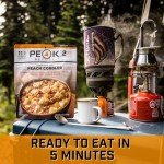 Peak Refuel Peach Cobbler | Real Ingredients | Ready in Minutes | Just Add Water | Premium Freeze Dried Food | 2 Servings | MRE Survival Dessert