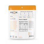Peak Refuel Peach Cobbler | Real Ingredients | Ready in Minutes | Just Add Water | Premium Freeze Dried Food | 2 Servings | MRE Survival Dessert