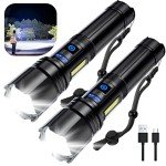 Kicoeoy 990000 Lumen Rechargeable Flashlights (2 Pack)