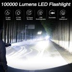 Kicoeoy 990000 Lumen Rechargeable Flashlights (2 Pack)
