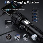 Kicoeoy 990000 Lumen Rechargeable Flashlights (2 Pack)