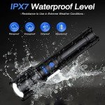 Kicoeoy 990000 Lumen Rechargeable Flashlights (2 Pack)